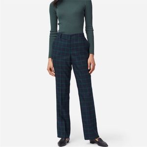 PENDLETON Blackwatch Plaid 100% Virgin Wool High Rise Straight Leg Pants 2P
